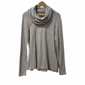 Free People Beach Cocoon Cowl Neck Pullover Top OS One‎ Size Boho Heathered Tan